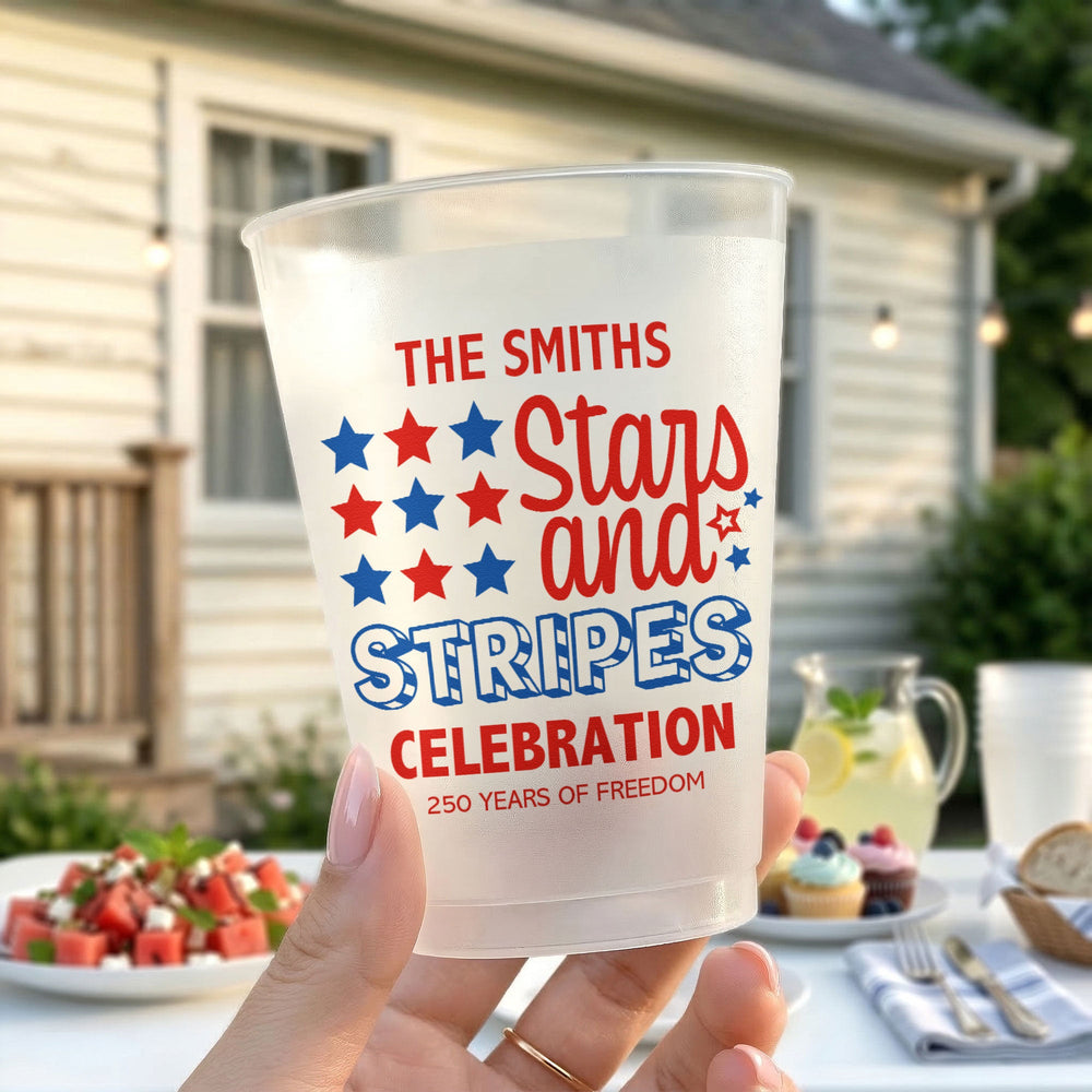 Stars And Stripes Celebration 250 Years Of Freedom - Personalized Cups