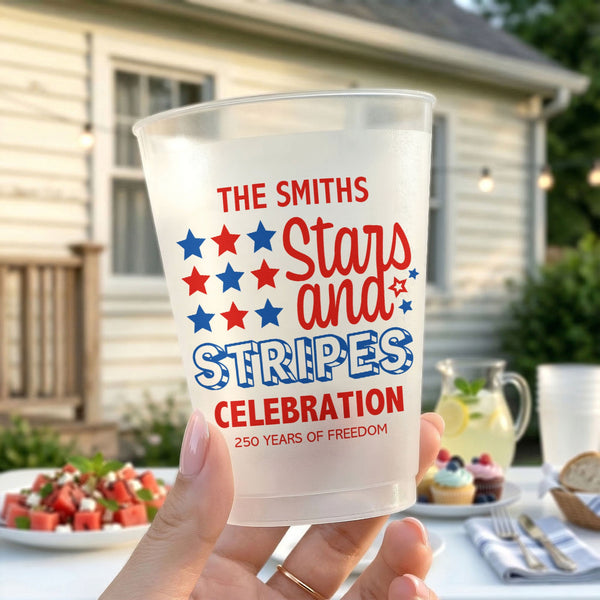 Stars And Stripes Celebration 250 Years Of Freedom - Personalized Cups