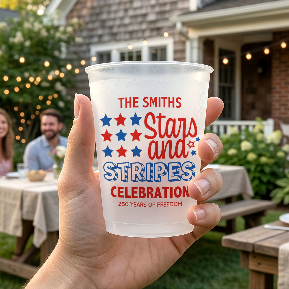 Stars And Stripes Celebration 250 Years Of Freedom - Personalized Cups
