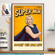 Mother's Day Gifts, Father's Day Gifts, Super Mom Dad Vintage Retro Art Comic Cover - Personalized Poster