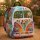 Vintage Hippie Van Quilted Backpack TP03