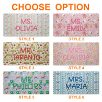 Teacher Appreciation Custom Teacher Name, Back To School Teacher Gift - Personalized Desk Mat