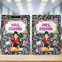 Teacher Cartoon Composition Book - Personalized Clipboard