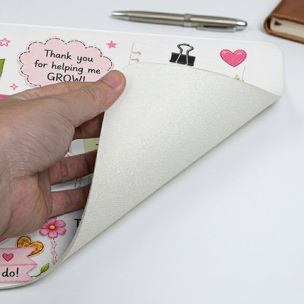 Teacher Life Pink Design - Personalized Desk Mat
