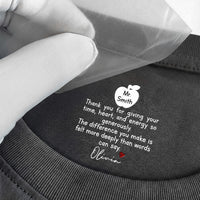 Teacher Thank You For The Difference You Make - Personalized Shirt