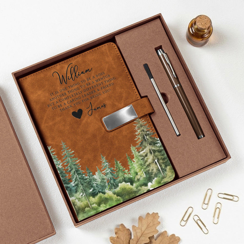 Thank You Gift For Teacher Appreciation, Coworkers, Boss, Team - Personalized Notebook Set