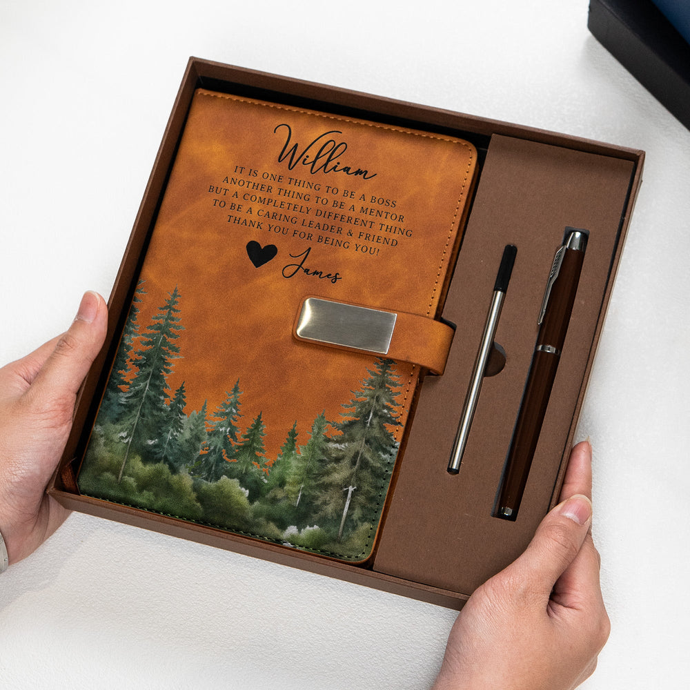 Thank You Gift For Teacher Appreciation, Coworkers, Boss, Team - Personalized Notebook Set