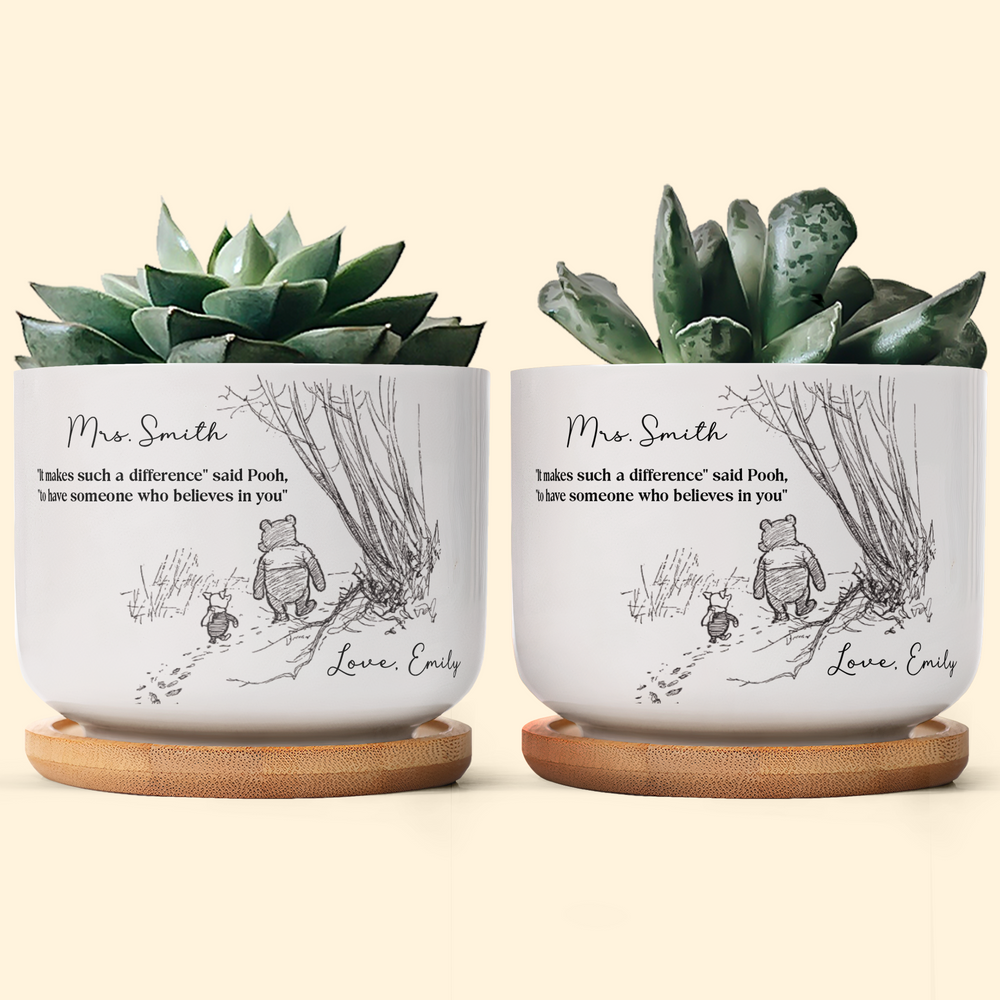 Thank You Teacher Gifts For Teacher Friend - Personalized Plant Pot