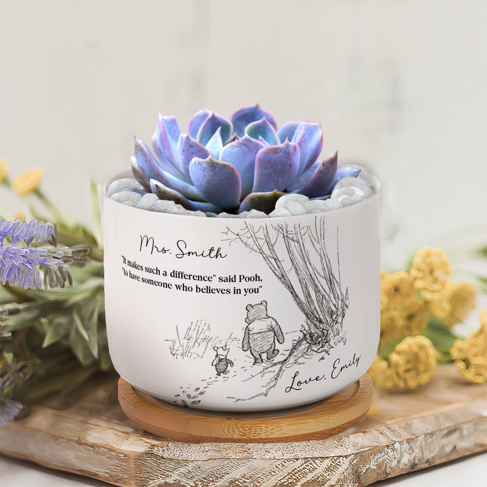 Thank You Teacher Gifts For Teacher Friend - Personalized Plant Pot