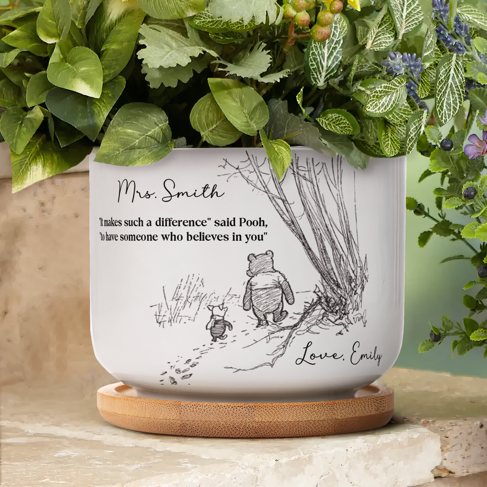 Thank You Teacher Gifts For Teacher Friend - Personalized Plant Pot