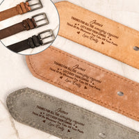 Thanks For All The Amazing Orgasms Gift - Personalized Cowhide Belt