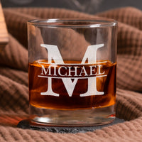 Thanks For All The Orgasms Custom Name Gift For Husband, Boyfriend - Personalized Whiskey Glass