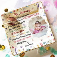 The Best Mommy Belongs To Me First Mom New Mom Gift - Personalized Photo Jewelry Dish