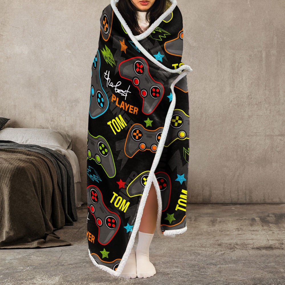 The Best Player Custom Name - Personalized Blanket Hoodie