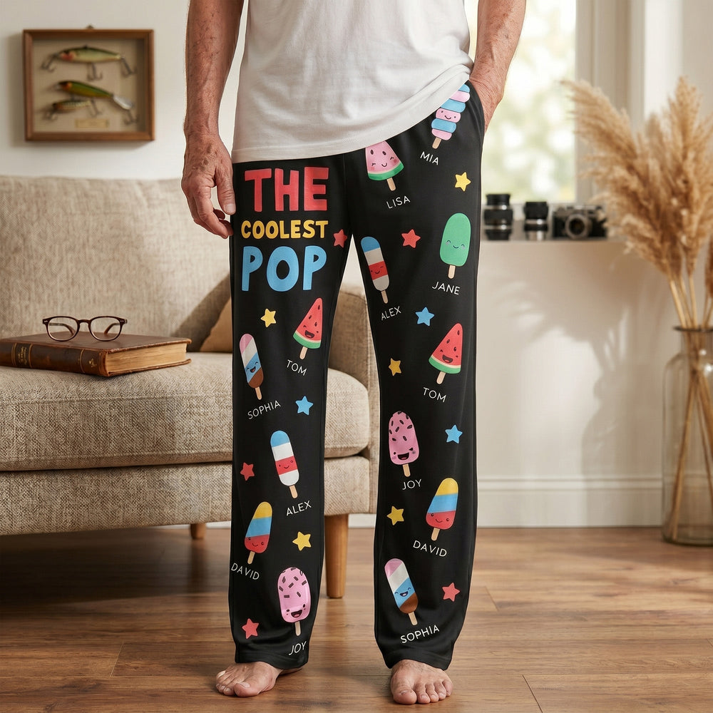 The Coolest Pop Father's Day - Personalized Lounge Pants