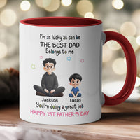 The Best Dad Belongs To Me - Personalized Mug