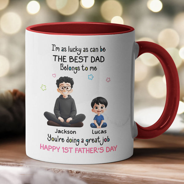 The Best Dad Belongs To Me - Personalized Mug