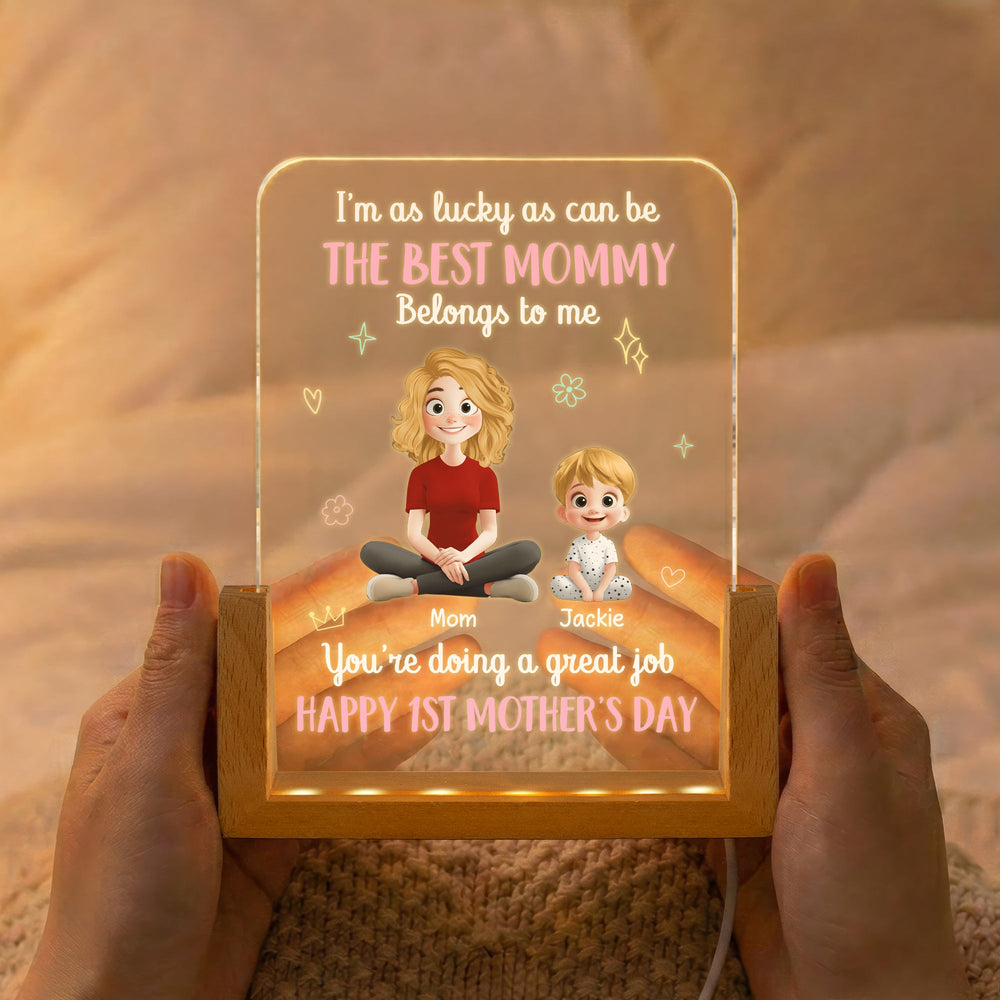 The Best Mommy Belongs To Me First Mom New Mom Gift - Personalized Night Light