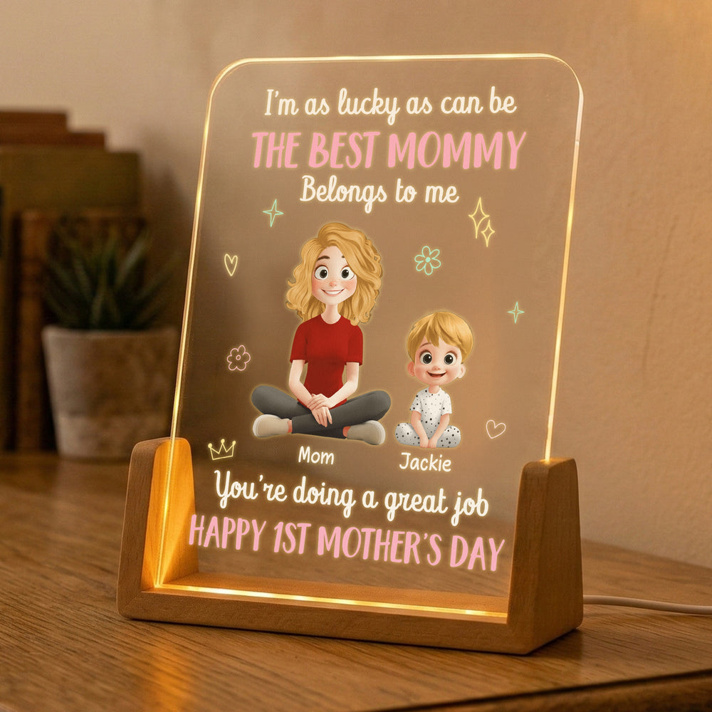 The Best Mommy Belongs To Me First Mom New Mom Gift - Personalized Night Light