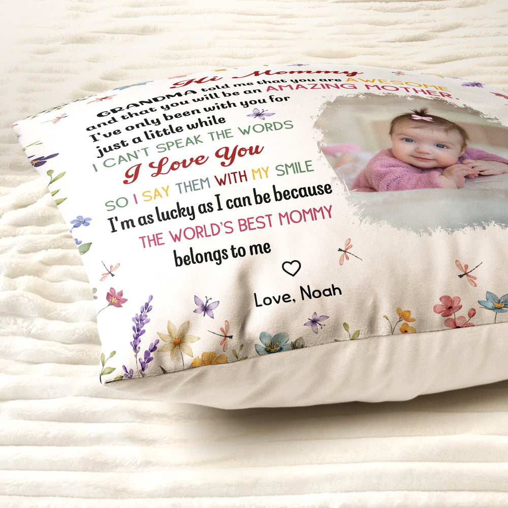 The Best Mommy Belongs To Me First Mom New Mom Gift - Personalized Pillow (Insert Included)