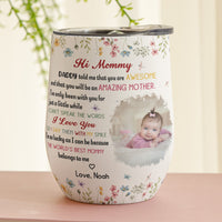 The Best Mommy Belongs To Me Mother's Day Gift First Mom New Mom - Personalized Wine Tumbler