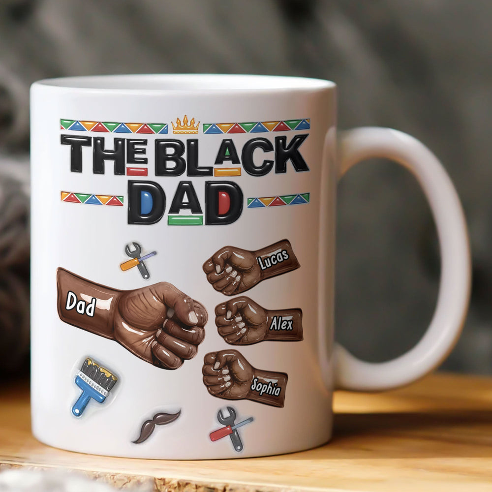 The Black Dad Father's Day Gift For Him, Dad, Husband - Personalized Mug