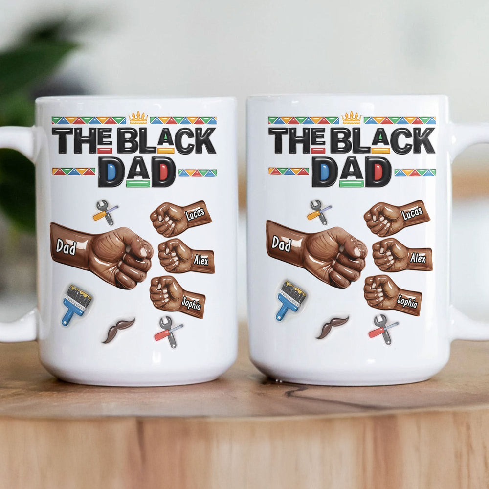 The Black Dad Father's Day Gift For Him, Dad, Husband - Personalized Mug