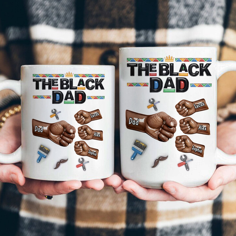 The Black Dad Father's Day Gift For Him, Dad, Husband - Personalized Mug
