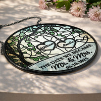 The Date We Became Mr. & Mrs. - Personalized Window Hanging Suncatcher