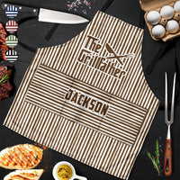 The Grillfather Custom Name Striped Pattern Father's Day Gift For Dad, Husband - Personalized Apron | Gift For Grill Masters