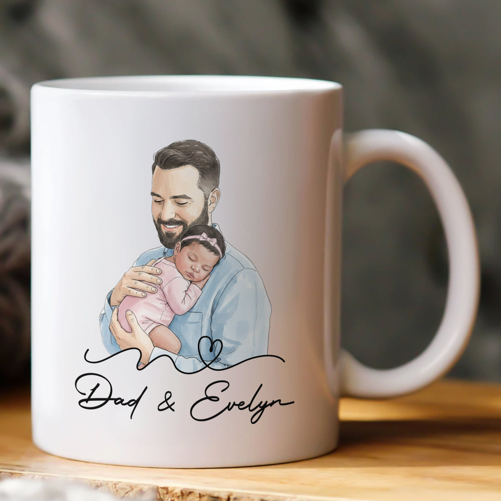 The Moment You Became My Dad Father's Day Gift For New Dad, Husband - Personalized Mug | Custom First Father’s Day Coffee Cup