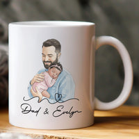 The Moment You Became My Dad Father's Day Gift For New Dad, Husband - Personalized Mug | Custom First Father’s Day Coffee Cup