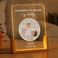 The Moment You Became My Daddy Father's Day Gift For New Dad - Personalized Night Light