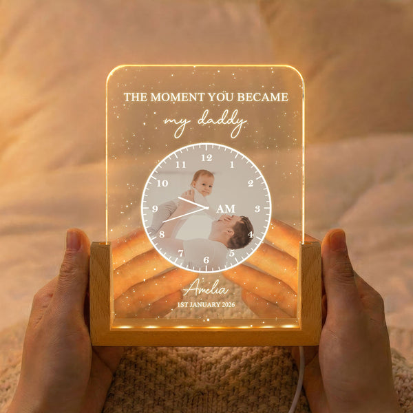 The Moment You Became My Daddy Father's Day Gift For New Dad - Personalized Night Light