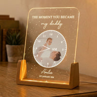 The Moment You Became My Daddy Father's Day Gift For New Dad - Personalized Night Light