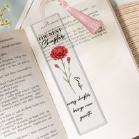 The Next Chapter Journal Custom Name Flower - Custom Bookmark