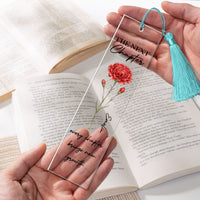 The Next Chapter Journal Custom Name Flower - Custom Bookmark