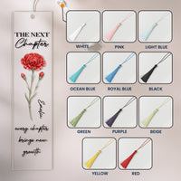 The Next Chapter Journal Custom Name Flower - Custom Bookmark