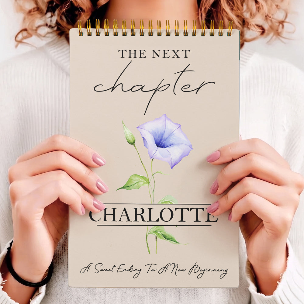 Personalized Next Chapter Floral Daily Planner - Custom Name Journal