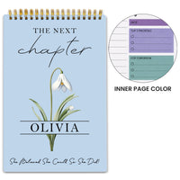 Personalized Next Chapter Floral Daily Planner - Custom Name Journal