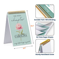 Personalized Next Chapter Floral Daily Planner - Custom Name Journal