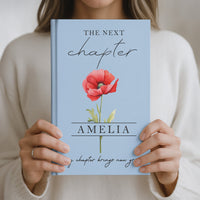 The Next Chapter Personalized Journal – Custom Name Floral Notebook Gift