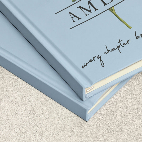 The Next Chapter Personalized Journal – Custom Name Floral Notebook Gift