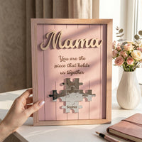 The Piece That Holds Us Together Mother's Day Gift New Version - Personalized Wooden Plaque