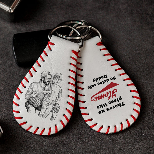 There's No Place Like Home Father's Day Gift For Dad, Husband - Personalized Keychain