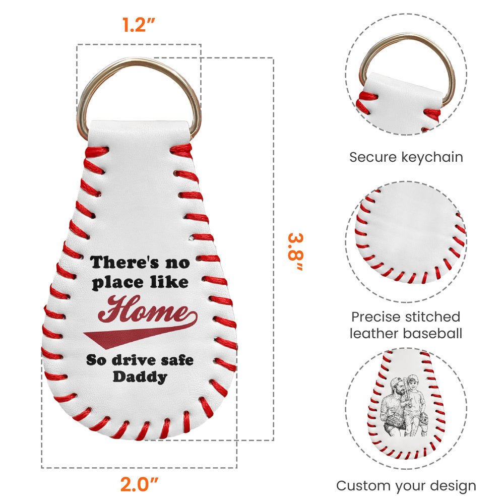 There's No Place Like Home Father's Day Gift For Dad, Husband - Personalized Keychain