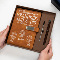 Mother's Day Gifts, Things My Grandkids Said & Did So I'll Never Forget - Personalized Notebook Set