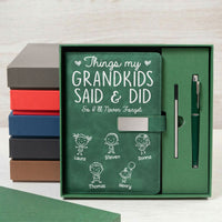 Mother's Day Gifts, Things My Grandkids Said & Did So I'll Never Forget - Personalized Notebook Set