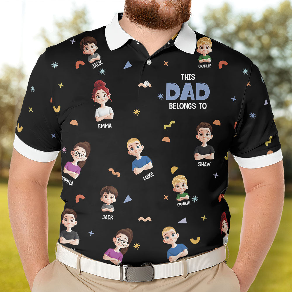 This Dad Belongs To - Personalized Polo Shirt