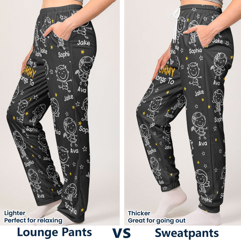 This Daddy Belongs To Doodle - Personalized Lounge Pants With Pockets
